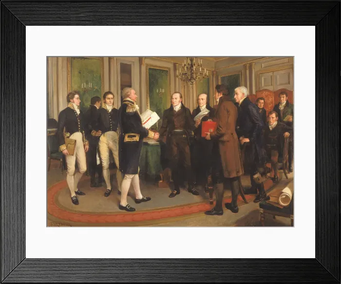 Framed Print : The Signing of the Treaty of Ghent, Christmas Eve, 1814, 1914. Creator: Amedee Forestier Framed Print : The Signing of the Treaty of Ghent, Christmas Eve, 1814, 1914. Creator: Amedee Forestier