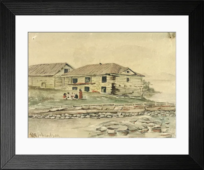 Framed Print : Buildings Going to Ruin, Alaska, 1884. Creator: Theodore J. Richardson Framed Print : Buildings Going to Ruin, Alaska, 1884. Creator: Theodore J. Richardson
