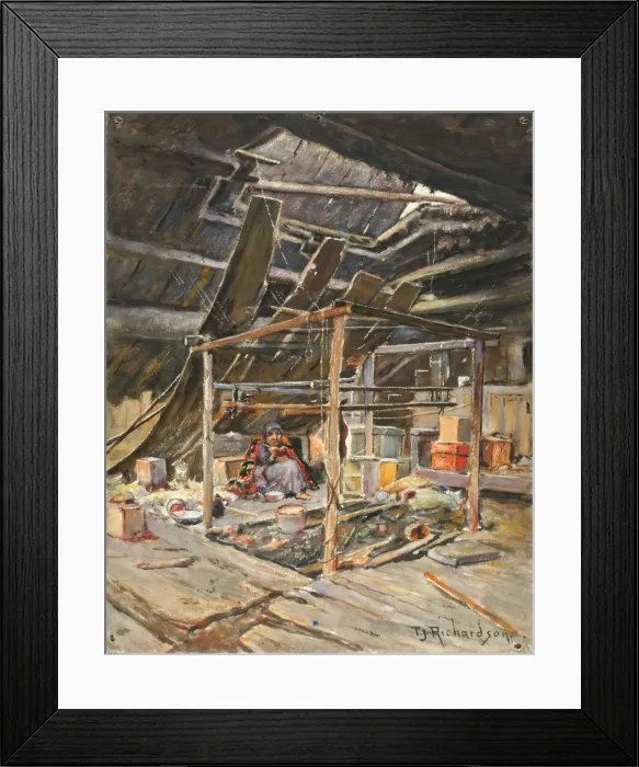 Framed Print : Native Interior, ca. 1880-1914. Creator: Theodore J. Richardson Framed Print : Native Interior, ca. 1880-1914. Creator: Theodore J. Richardson