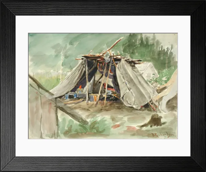 Framed Print : Indian Camp, Alaska, ca. 1880-1914. Creator: Theodore J. Richardson