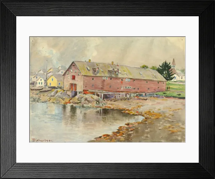 Framed Print : The Old Warehouse, Sitka, ca. 1880-1914. Creator: Theodore J. Richardson Framed Print : The Old Warehouse, Sitka, ca. 1880-1914. Creator: Theodore J. Richardson
