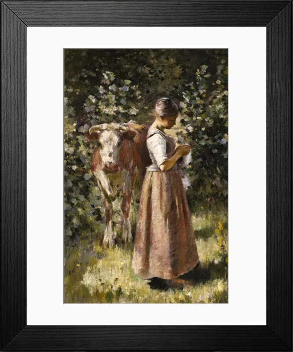 Framed Print : La Vachere, ca. 1888. Creator: Theodore Robinson Framed Print : La Vachere, ca. 1888. Creator: Theodore Robinson