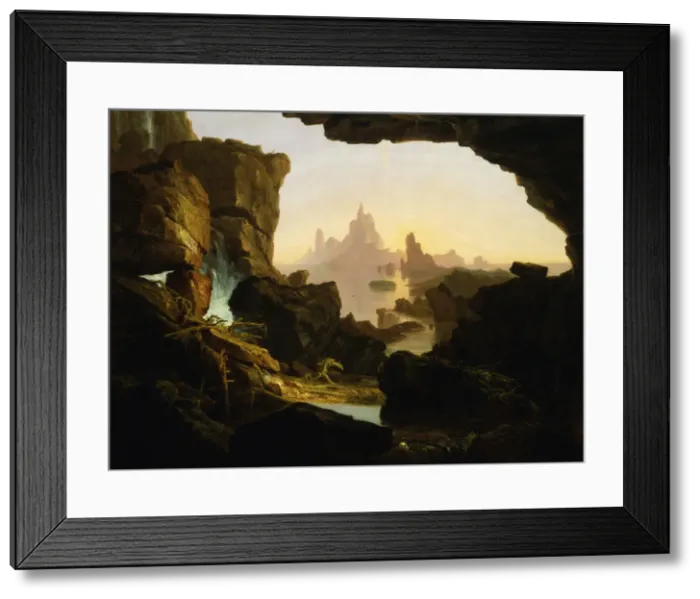 Framed Print : The Subsiding of the Waters of the Deluge, 1829. Creator: Thomas Cole Framed Print : The Subsiding of the Waters of the Deluge, 1829. Creator: Thomas Cole