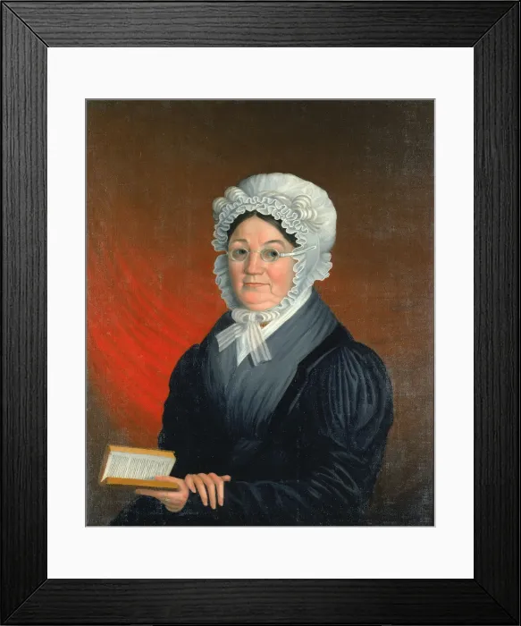 Framed Print : Mrs. Benajah Johnson, 1830. Creator: A. Patrick Framed Print : Mrs. Benajah Johnson, 1830. Creator: A. Patrick