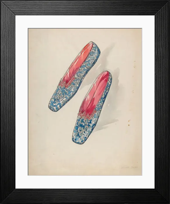 Framed Print : Womans Shoes, c. 1936. Creator: Lillian Causey Framed Print : Womans Shoes, c. 1936. Creator: Lillian Causey