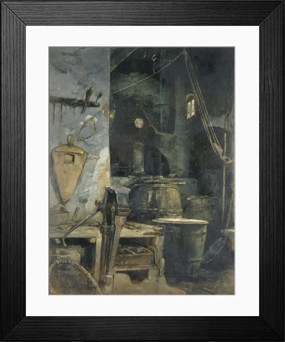 Framed Print : Bell Foundry, Germany, ca. 1874. Creator: Walter Shirlaw Framed Print : Bell Foundry, Germany, ca. 1874. Creator: Walter Shirlaw