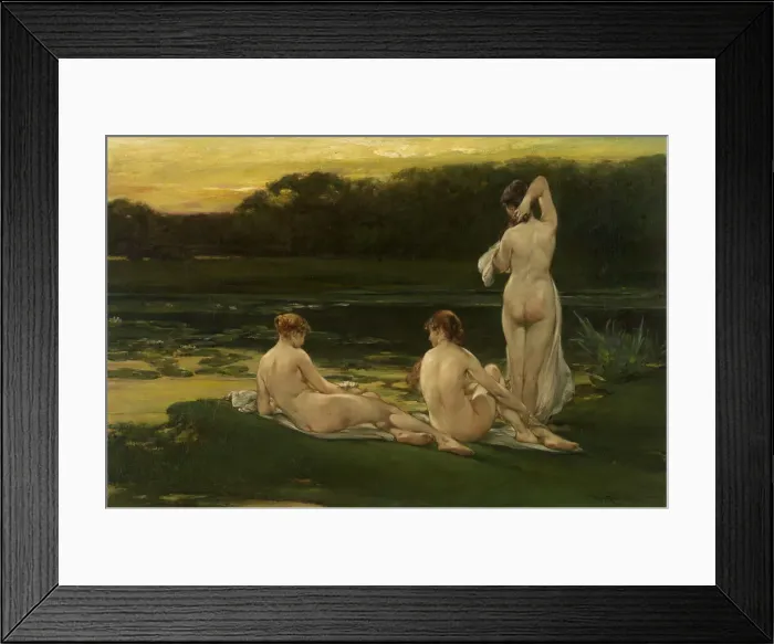 Framed Print : Water Lilies, before 1889. Creator: Walter Shirlaw Framed Print : Water Lilies, before 1889. Creator: Walter Shirlaw