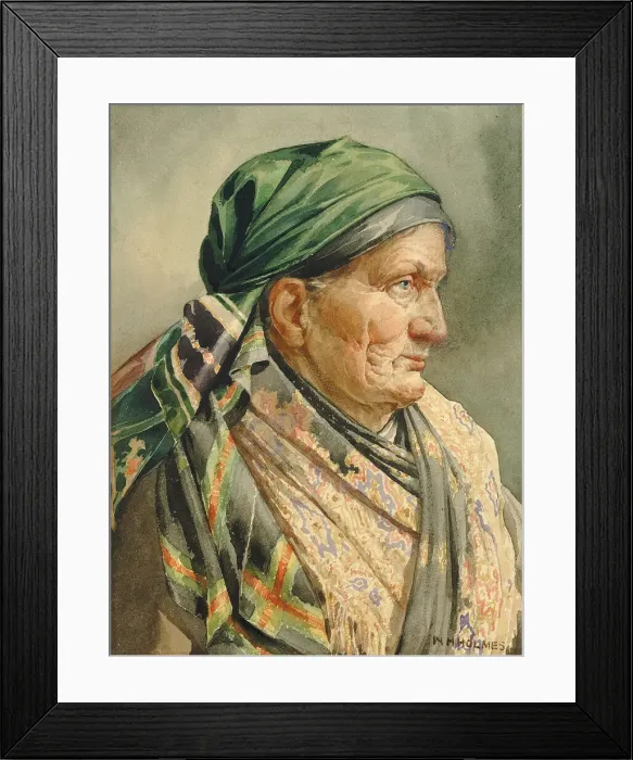 Framed Print : Munich Model, 1880. Creator: William Henry Holmes Framed Print : Munich Model, 1880. Creator: William Henry Holmes