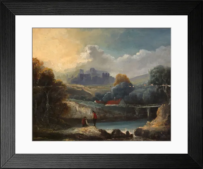 Framed Print : Landscape, late 18th century. Creator: Unknown Framed Print : Landscape, late 18th century. Creator: Unknown
