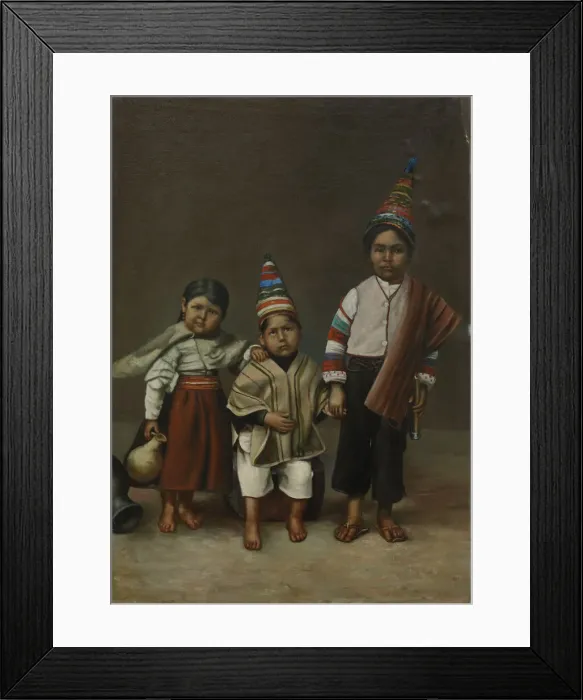 Framed Print : Aymara Children, ca. 1890-1892. Creator: Unknown Framed Print : Aymara Children, ca. 1890-1892. Creator: Unknown