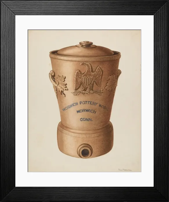 Framed Print : Water Cooler, 1941. Creator: John Tarantino Framed Print : Water Cooler, 1941. Creator: John Tarantino