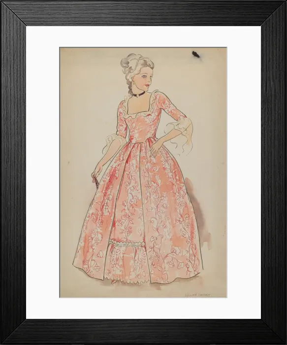 Framed Print : Dress, c. 1936. Creator: Lillian Causey Framed Print : Dress, c. 1936. Creator: Lillian Causey