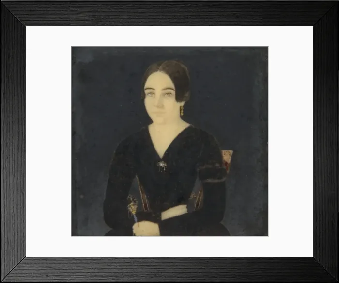 Framed Print : Da. Barbara Vizcarrondo de Elzaburu, 19th century. Creator: Unknown Framed Print : Da. Barbara Vizcarrondo de Elzaburu, 19th century. Creator: Unknown