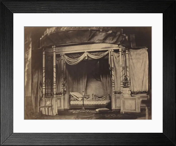 Framed Print : Bedroom display in the Paris Universal Exposition of 1855, 1855 Framed Print : Bedroom display in the Paris Universal Exposition of 1855, 1855