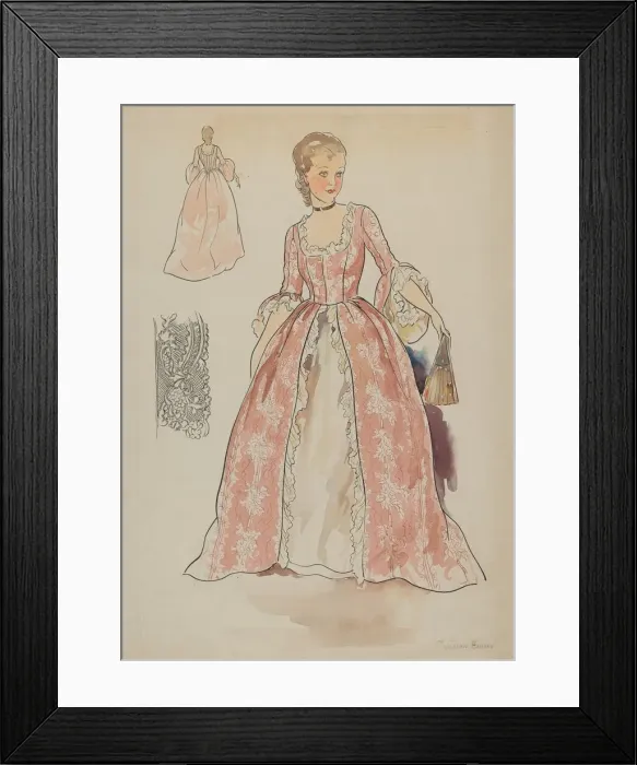 Framed Print : Dress, c. 1936. Creator: Lillian Causey Framed Print : Dress, c. 1936. Creator: Lillian Causey