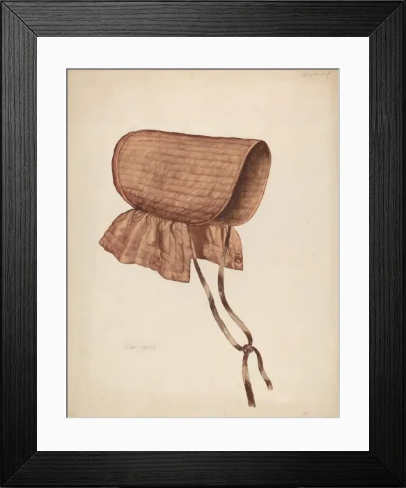 Framed Print : Rain Bonnet, c. 1937. Creator: Lillian Causey Framed Print : Rain Bonnet, c. 1937. Creator: Lillian Causey