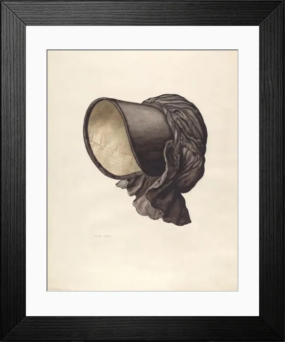Framed Print : Bonnet, c. 1940. Creator: Lillian Causey Framed Print : Bonnet, c. 1940. Creator: Lillian Causey