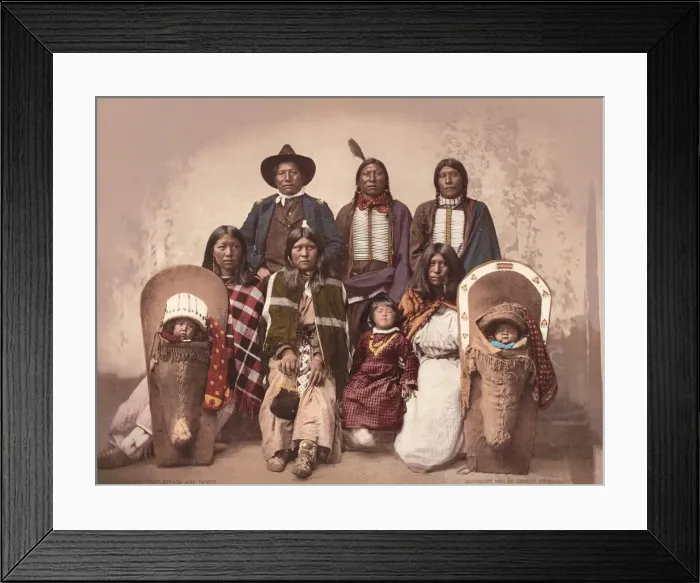 Framed Print : Ute Chief Severo and Family, c. 1885, published 1900. Creators Framed Print : Ute Chief Severo and Family, c. 1885, published 1900. Creators