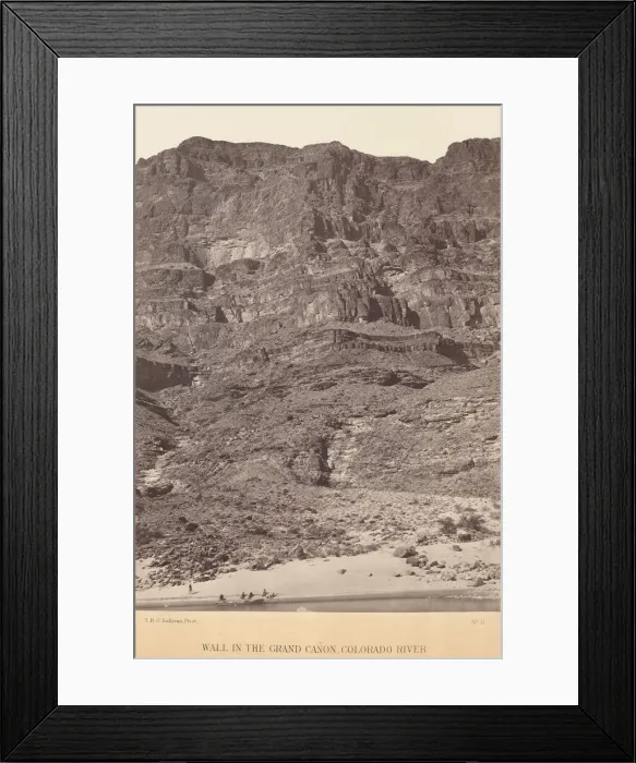 Framed Print : Wall in the Grand Canyon, Colorado River, 1871. Creator: Tim O Sullivan Framed Print : Wall in the Grand Canyon, Colorado River, 1871. Creator: Tim O Sullivan