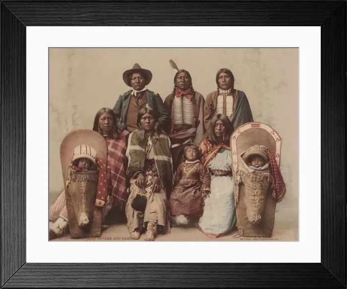 Framed Print : Ute Chief Severo and Family, c. 1885, published 1899. Creators Framed Print : Ute Chief Severo and Family, c. 1885, published 1899. Creators
