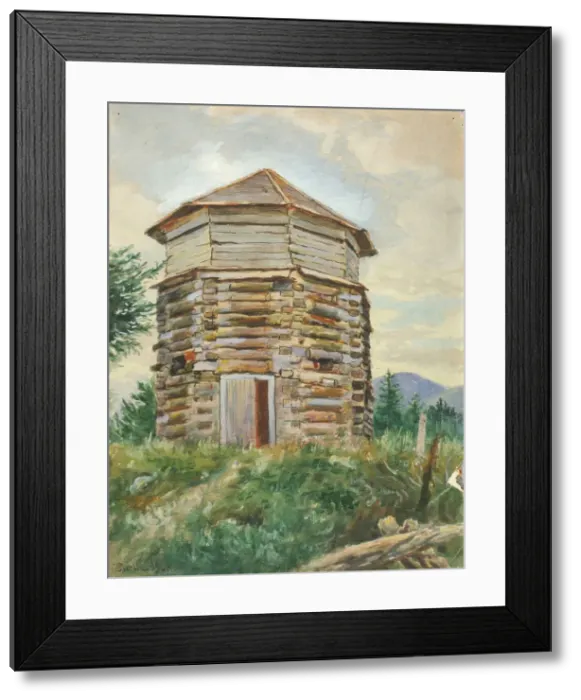 Framed Print : Russian Block House, Alaska, 1900. Creator: Theodore J. Richardson Framed Print : Russian Block House, Alaska, 1900. Creator: Theodore J. Richardson