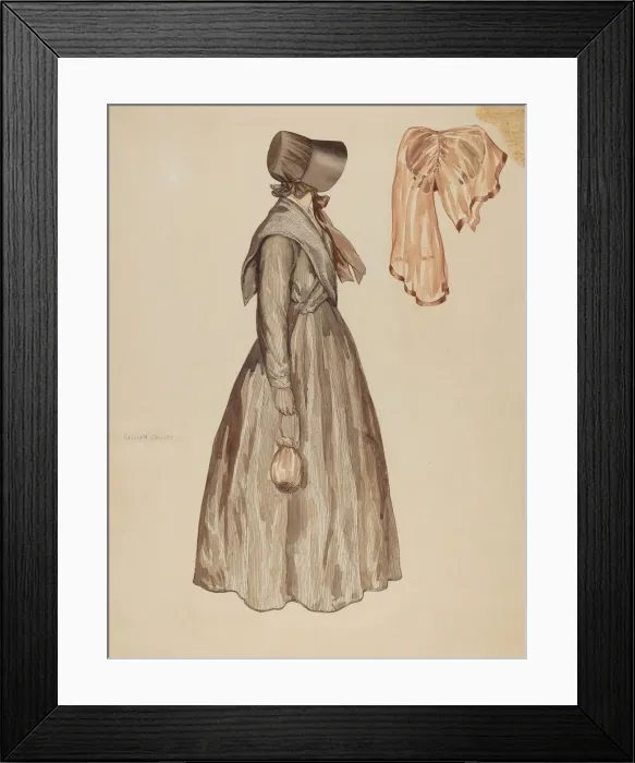 Framed Print : Womans Dress, 1935 / 1942. Creator: Lillian Causey Framed Print : Womans Dress, 1935 / 1942. Creator: Lillian Causey