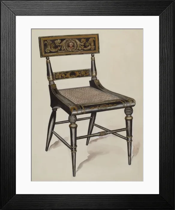 Framed Print : Chair, c. 1936. Creator: Lillian Causey Framed Print : Chair, c. 1936. Creator: Lillian Causey
