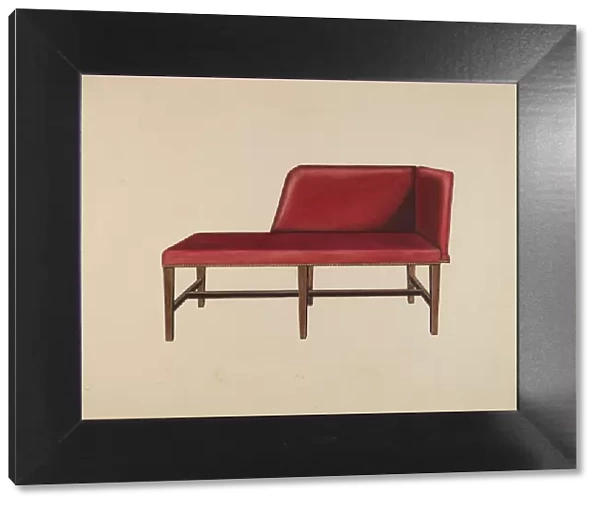 Settee or Chaise Lounge, c. 1939. Creator: Lillian Causey