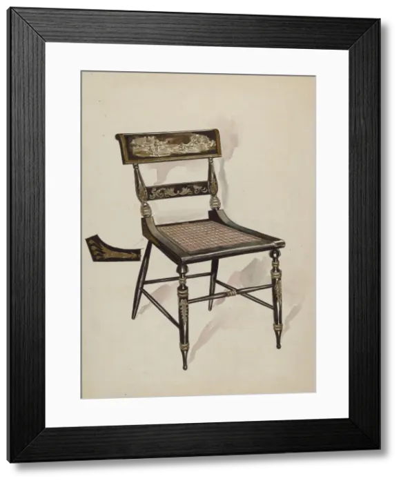 Framed Print : Chair, c. 1936. Creator: Lillian Causey Framed Print : Chair, c. 1936. Creator: Lillian Causey
