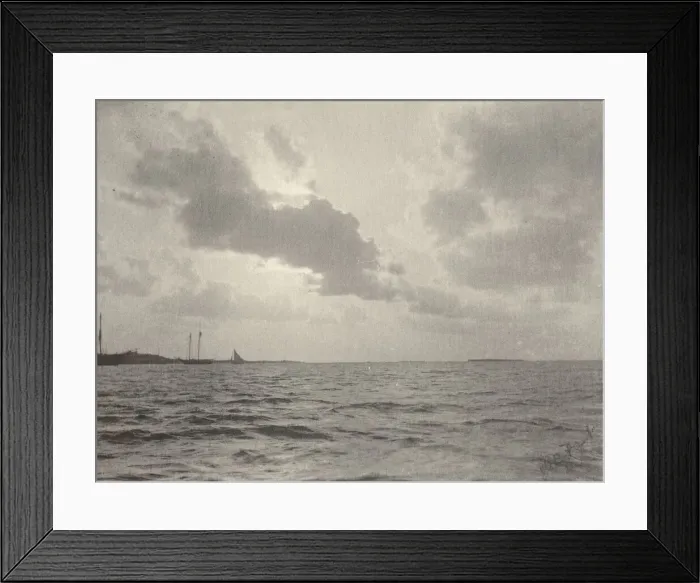 Framed Print : Sunset Over Water, 1890s. Creator: William B Post Framed Print : Sunset Over Water, 1890s. Creator: William B Post