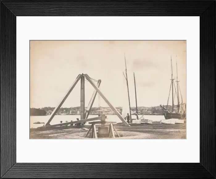 Framed Print : Construction of Washington Aqueduct, 1858-1859. Creator: Lewis Emory Walker Framed Print : Construction of Washington Aqueduct, 1858-1859. Creator: Lewis Emory Walker