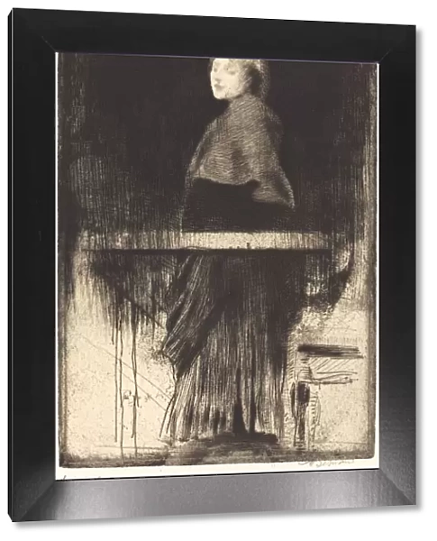 Woman in a Cape (La femme ala pelerine), 1889. Creator: Paul Albert Besnard