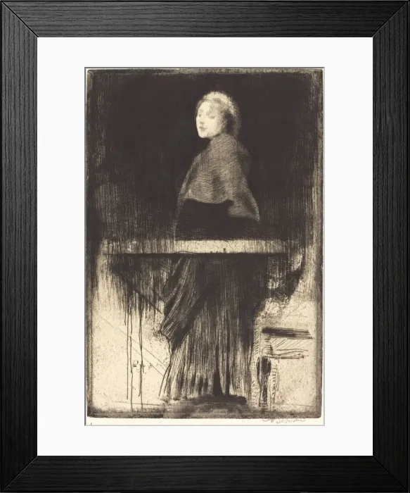 Framed Print : Woman in a Cape (La femme ala pelerine), 1889. Creator: Paul Albert Besnard Framed Print : Woman in a Cape (La femme ala pelerine), 1889. Creator: Paul Albert Besnard