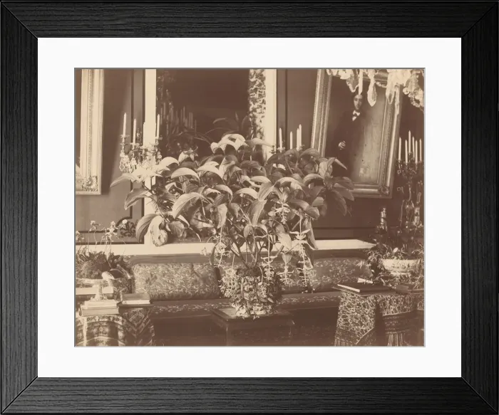 Framed Print : Interior, 1860s. Creator: Pierre-Ambrose Richebourg Framed Print : Interior, 1860s. Creator: Pierre-Ambrose Richebourg