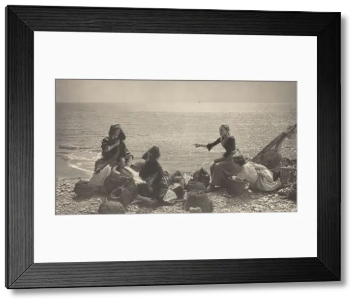 Framed Print : Gossip on the Beach, c. 1885. Creator: Henry Peach Robinson Framed Print : Gossip on the Beach, c. 1885. Creator: Henry Peach Robinson