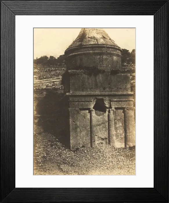 Framed Print : Absaloms Tomb, Valley of Kidron, Jerusalem, 1854. Creator: Auguste Salzmann Framed Print : Absaloms Tomb, Valley of Kidron, Jerusalem, 1854. Creator: Auguste Salzmann
