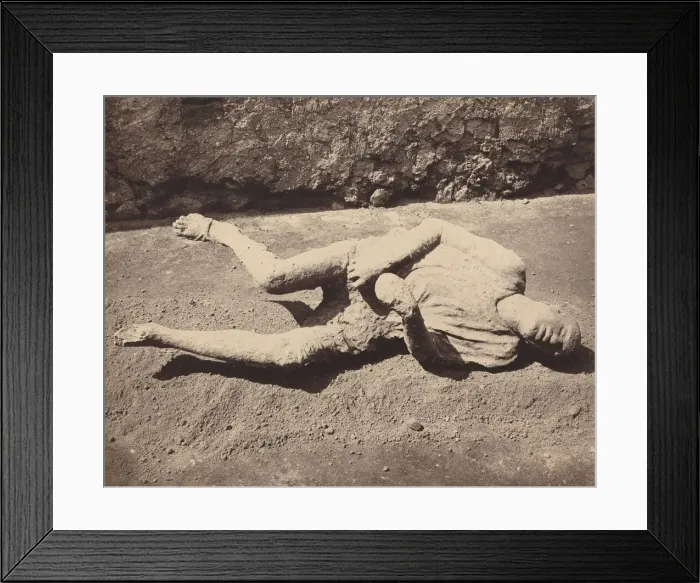 Framed Print : Impronte Umane, Pompei (Human Cast, Pompeii), 1873. Creator: Giorgio Sommer Framed Print : Impronte Umane, Pompei (Human Cast, Pompeii), 1873. Creator: Giorgio Sommer