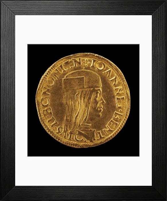 Framed Print : Giovanni II Bentivoglio, 1443-1508, Lord of Bologna 1463-1506 [obverse]