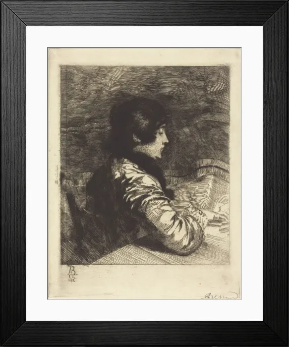 Framed Print : Madame Besnard, 1884. Creator: Paul Albert Besnard Framed Print : Madame Besnard, 1884. Creator: Paul Albert Besnard