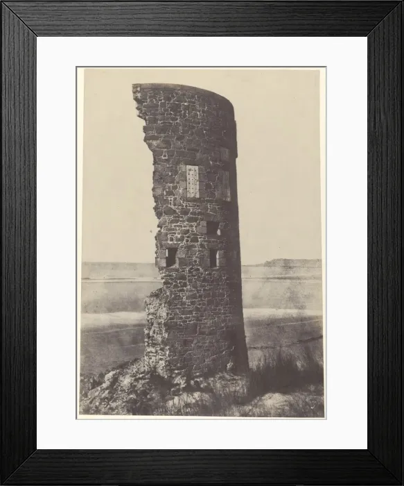 Framed Print : Tower Struck by Lightning, Saint-Ouen Bay, 1854. Creator: Thomas Sutton Framed Print : Tower Struck by Lightning, Saint-Ouen Bay, 1854. Creator: Thomas Sutton