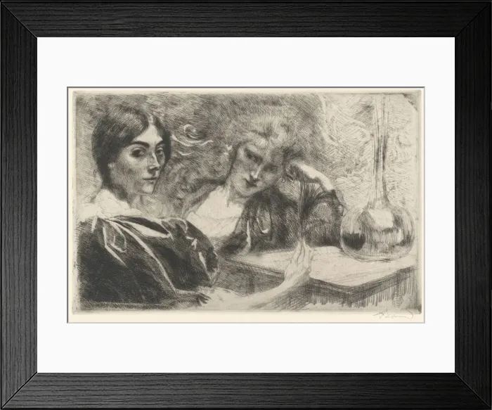 Framed Print : Morphine Addicts (Morphinomanes), 1887. Creator: Paul Albert Besnard Framed Print : Morphine Addicts (Morphinomanes), 1887. Creator: Paul Albert Besnard