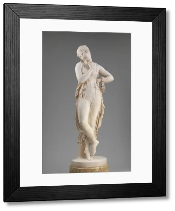 Framed Print : Dancer with Finger on Chin, model 1809 / 1814, carved 1819 / 1823. Creator: Antonio Canova Framed Print : Dancer with Finger on Chin, model 1809 / 1814, carved 1819 / 1823. Creator: Antonio Canova