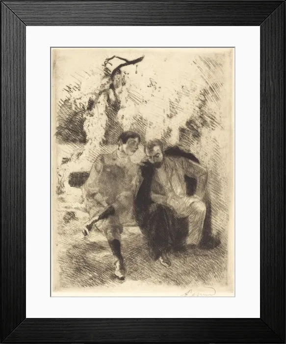 Framed Print : Confidences, 1900. Creator: Paul Albert Besnard Framed Print : Confidences, 1900. Creator: Paul Albert Besnard