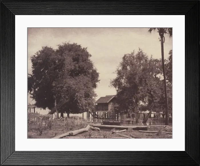 Framed Print : Tsagain Myo: View near the Irrawadi River, August 29-30, 1855 Framed Print : Tsagain Myo: View near the Irrawadi River, August 29-30, 1855