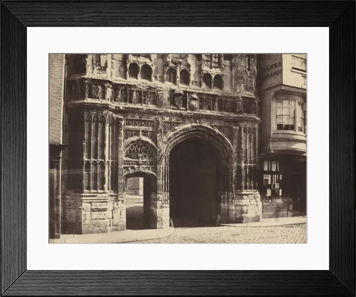 Framed Print : Christchurch Gateway, Canterbury, 1854, printed 1857. Creator: Benjamin Brecknell Turner Framed Print : Christchurch Gateway, Canterbury, 1854, printed 1857. Creator: Benjamin Brecknell Turner