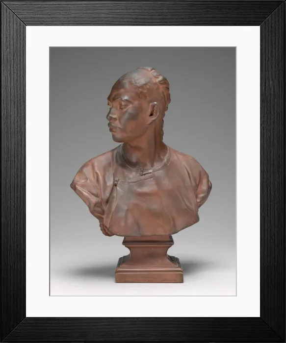 Framed Print : Bust of a Chinese Man, model c. 1872. Creator: Jean-Baptiste Carpeaux Framed Print : Bust of a Chinese Man, model c. 1872. Creator: Jean-Baptiste Carpeaux