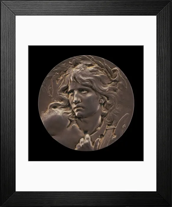 Framed Print : Orpheus [obverse], c. 1893. Creator: Marie-Alexandre-Lucien Coudray