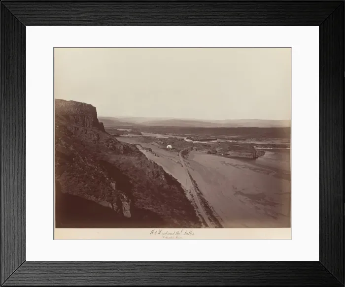 Framed Print : Mt. Hood and the Dalles, Columbia River, 1867. Creator: Carleton Emmons Watkins Framed Print : Mt. Hood and the Dalles, Columbia River, 1867. Creator: Carleton Emmons Watkins