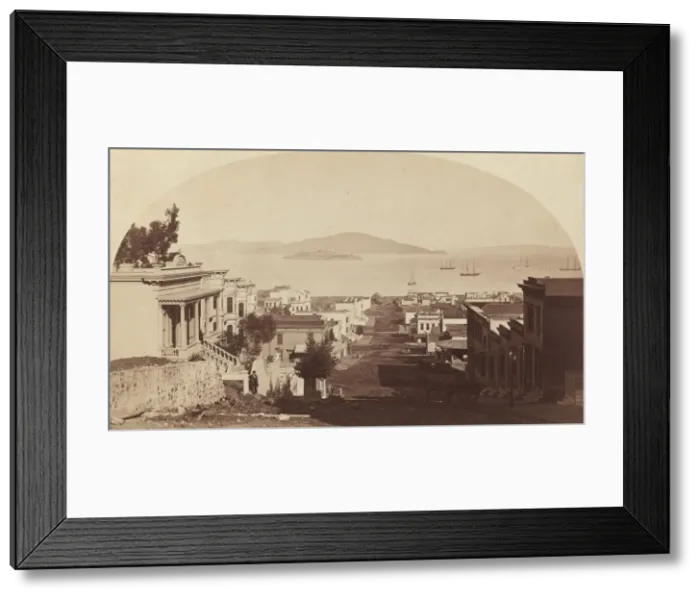 Framed Print : Alcatraz Island and San Francisco Bay, Looking North, 1880s Framed Print : Alcatraz Island and San Francisco Bay, Looking North, 1880s