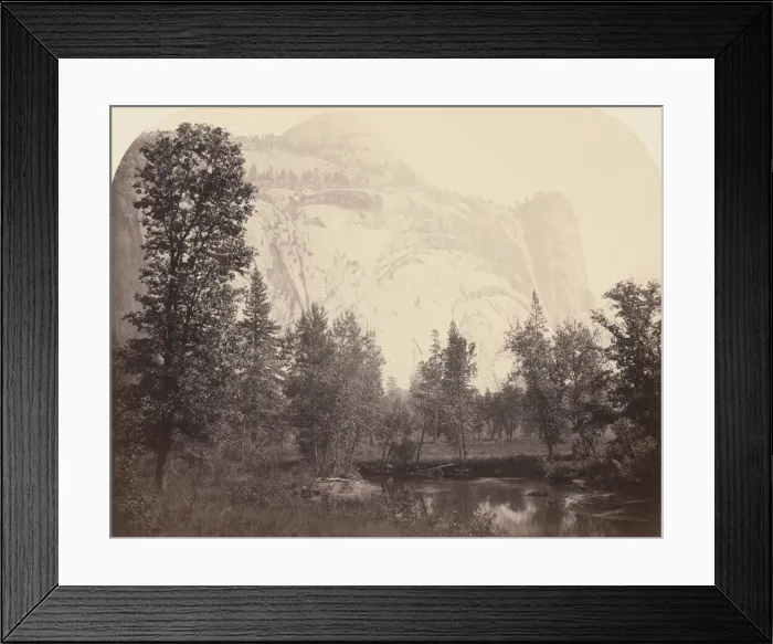 Framed Print : River View of the Royal Arches, Yosemite, 1861. Creator: Carleton Emmons Watkins Framed Print : River View of the Royal Arches, Yosemite, 1861. Creator: Carleton Emmons Watkins